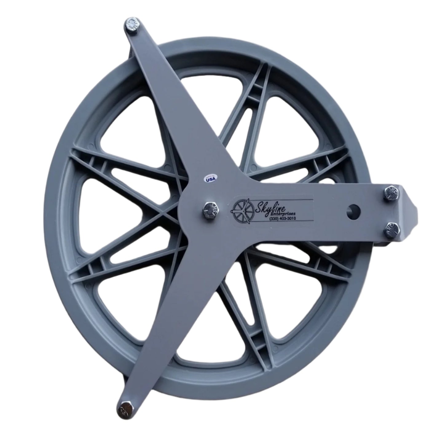 12 inch single pulley with cable guides
