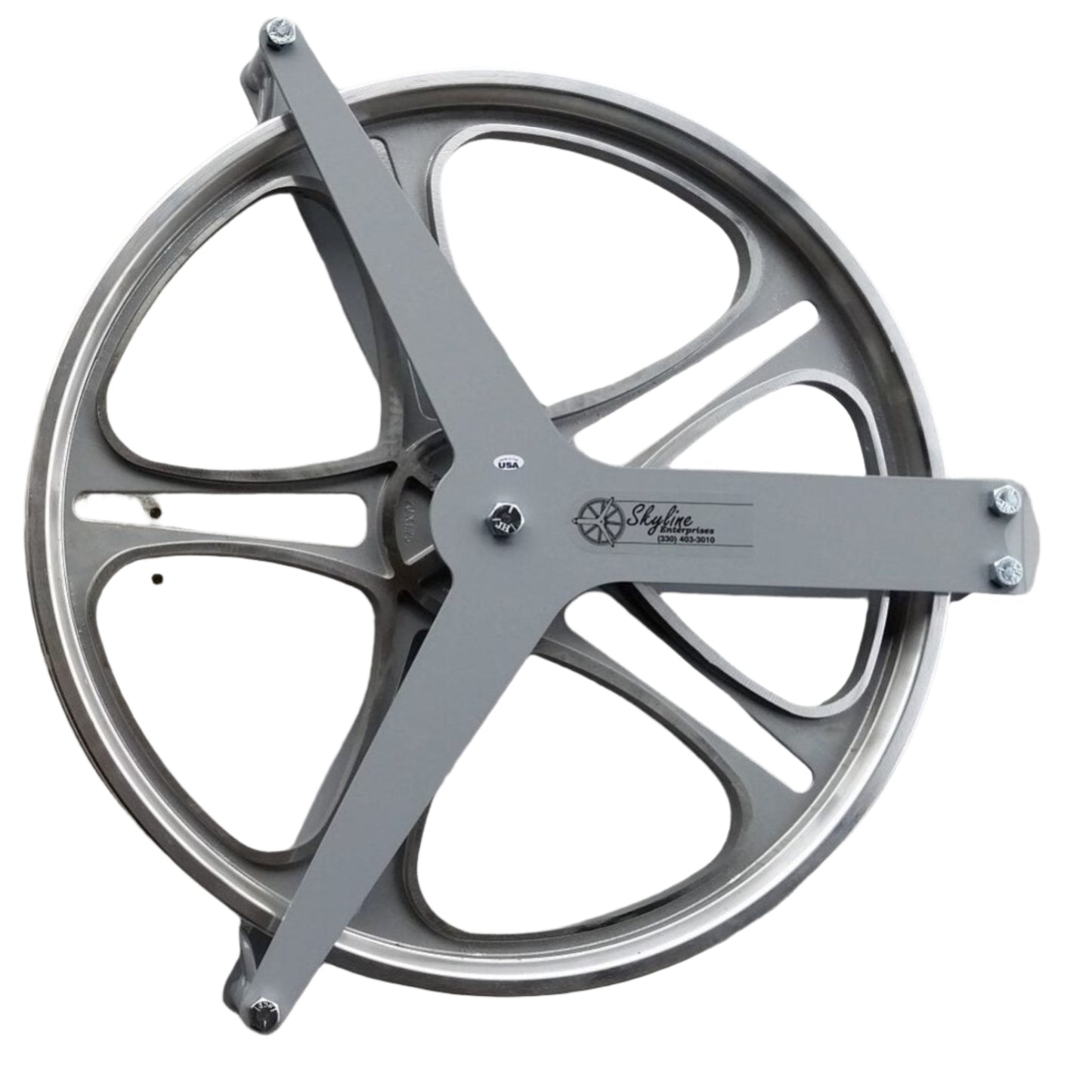 12 inch single pulley with cable guides