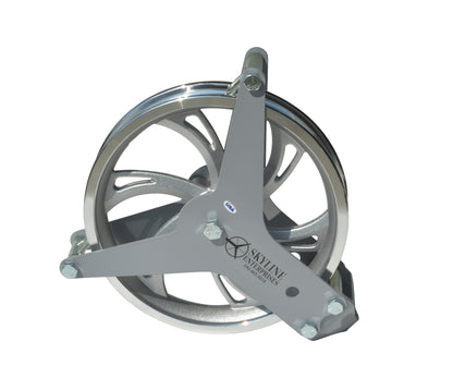 8 inch single pulley with cable guides