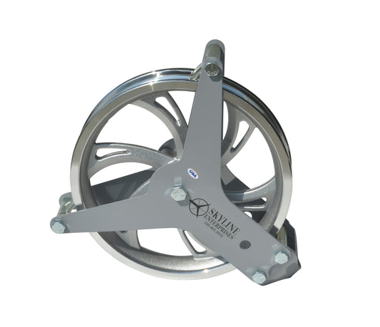 8 inch single pulley with cable guides