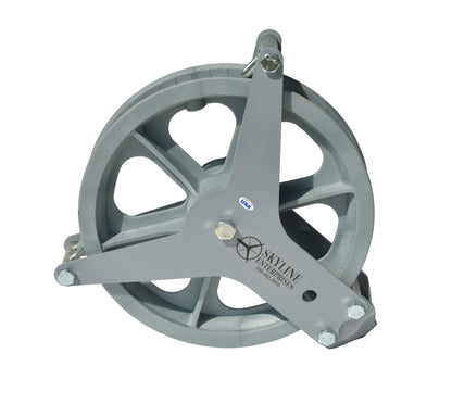 8 inch single pulley with cable guides