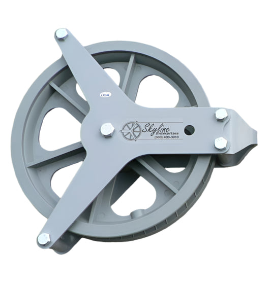 8 inch single pulley with cable guides